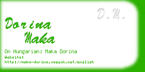 dorina maka business card